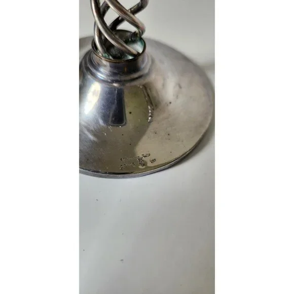 Vintage Hans Jensen Eisenberg-Lozano Mid-1900s Modern Silverplate Candlesticks - Picture 8 of 9